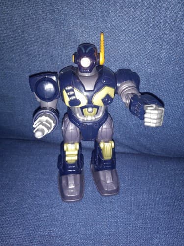 Super Fighter Hap-P-Kid Happy Kid Toy Action Blue & Gold Robot. - Image 1