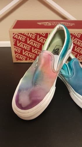 VANS Classic Slip-On Multicoloured Tye Dyed Mens 5 Womens 6.5 Box Included - Thumbnail 2