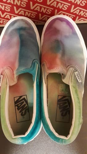 VANS Classic Slip-On Multicoloured Tye Dyed Mens 5 Womens 6.5 Box Included - Thumbnail 8