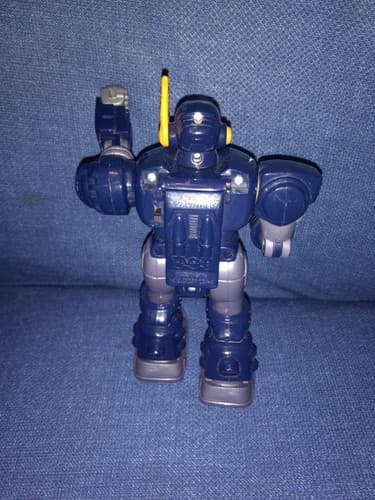 Super Fighter Hap-P-Kid Happy Kid Toy Action Blue & Gold Robot. - Thumbnail 3