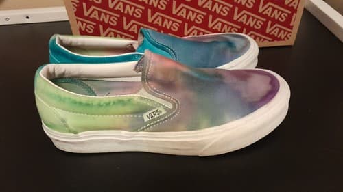 VANS Classic Slip-On Multicoloured Tye Dyed Mens 5 Womens 6.5 Box Included - Thumbnail 5