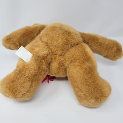 DANDEE Christmas Moose Plush Brown Reindeer Tartan Hat Scarf 10in Sitting - Thumbnail 9
