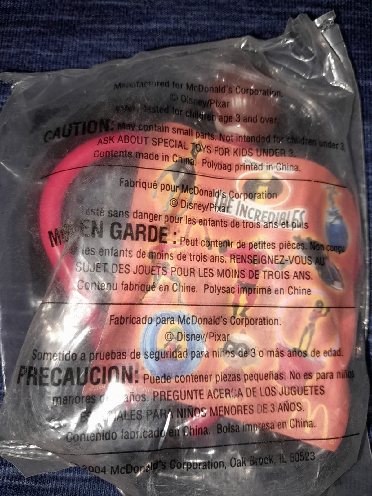 Disney Pixar The Incredibles 2004 Happy Meal Toys Set Of 4 Helen Bob Dash & Car - Thumbnail 3