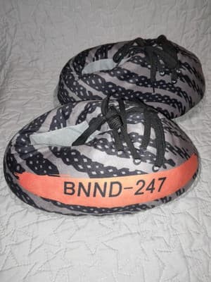Banned Goods BNND 247 Sneaker Style Slippers Gray Orange Size 6 to 12 Rare - Thumbnail 4