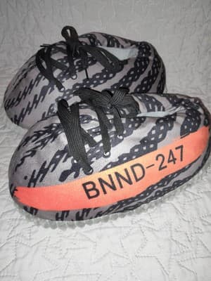Banned Goods BNND 247 Sneaker Style Slippers Gray Orange Size 6 to 12 Rare - Image 1