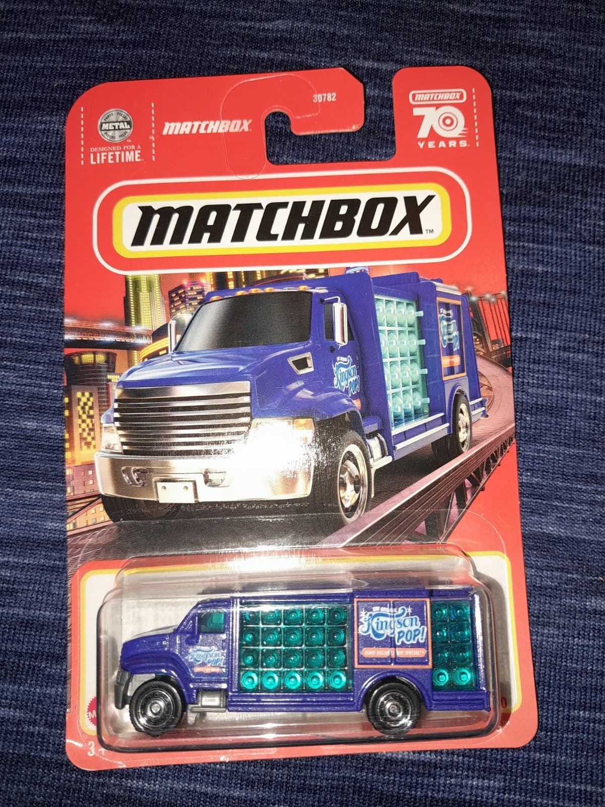 2023 Matchbox #57 MBX Metro Aqua King Water Bottle Truck - Image 1