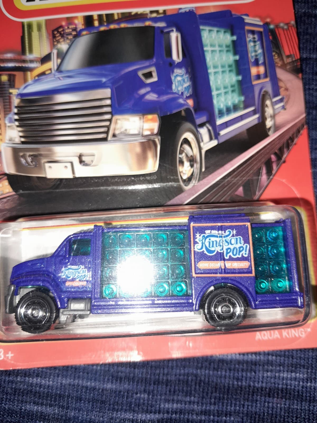 2023 Matchbox #57 MBX Metro Aqua King Water Bottle Truck - Thumbnail 2