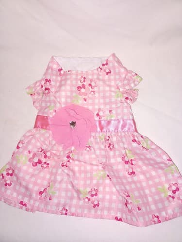 Simply Wag Mission Pets Pink Apron Sundress 12"L - Thumbnail 2