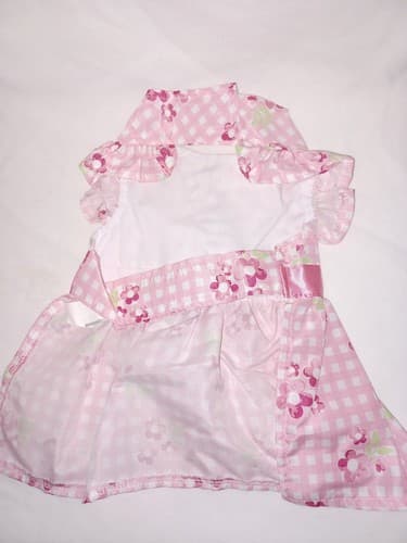 Simply Wag Mission Pets Pink Apron Sundress 12"L - Thumbnail 3