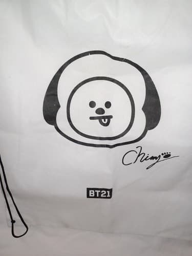 Chimy BT21 Plush Pillow Dust Bag Only BTS Rare Extra Large Drawstring Backpack - Thumbnail 2