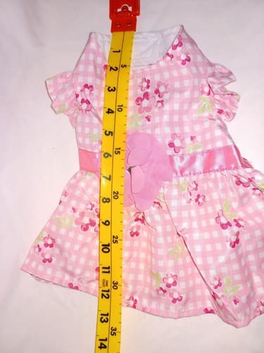 Simply Wag Mission Pets Pink Apron Sundress 12"L - Image 1