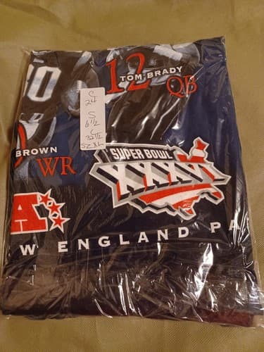 Tom Brady Photo Patriots XXXVI Super Bowl AFC Champs XL TShirt 48" Chest Vintage - Thumbnail 8