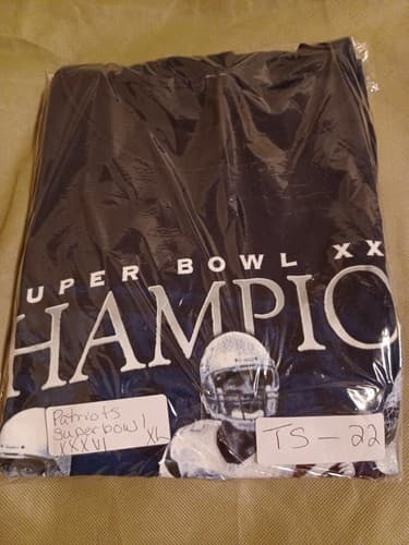 Tom Brady Photo Patriots XXXVI Super Bowl AFC Champs XL TShirt 48" Chest Vintage - Thumbnail 7