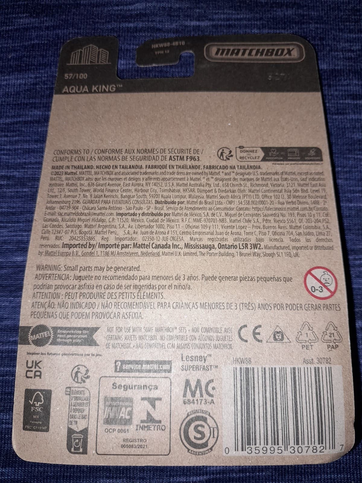2023 Matchbox #57 MBX Metro Aqua King Water Bottle Truck - Thumbnail 5