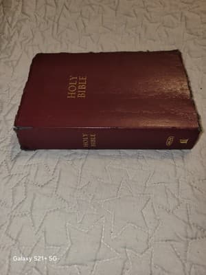 HOLY BIBLE NKJV 1982 Red Letter Dictionary Leather Bound Christian Study See Pic - Thumbnail 5