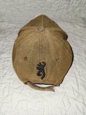 Browning Liberty Wax Cap USA American Flag 3D Buckman Distressed Brown & Red - Thumbnail 5