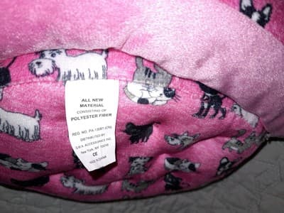 Justice Pet Shop Pink Plush Toy Bed Cat Dog Print Small Bed 10"x8" - Thumbnail 4
