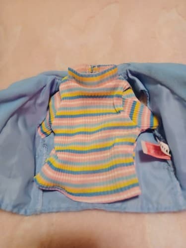 Battat Our Generation Doll Clothes Blue Vest Belt Long Sleeves Striped Top - Thumbnail 2