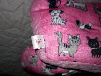 Justice Pet Shop Pink Plush Toy Bed Cat Dog Print Small Bed 10"x8" - Thumbnail 5