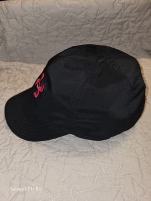 Under Armour UA Women’s Black Pink Logo Renegade Lightweight Running Hat OSFM - Thumbnail 3