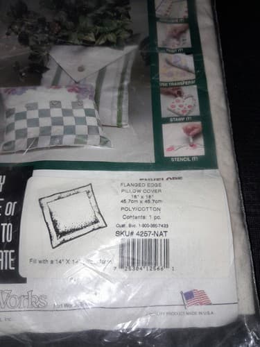Design Your Own Throw Pillow Cover Blank For Crafts Cotton Twill 14"x14 Bagworks - Thumbnail 2