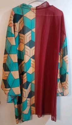 DEMON SLAYER GIYU TOMIOKA HASHIRA HAORI KIMONO LARGE COSPLAY - Thumbnail 2
