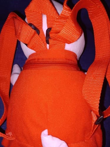 Peppa Pig Pink & Red Plush Backpack Stuffed Toy Animal with Zipper Pocket 3D - Thumbnail 4