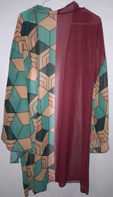 DEMON SLAYER GIYU TOMIOKA HASHIRA HAORI KIMONO LARGE COSPLAY - Thumbnail 3