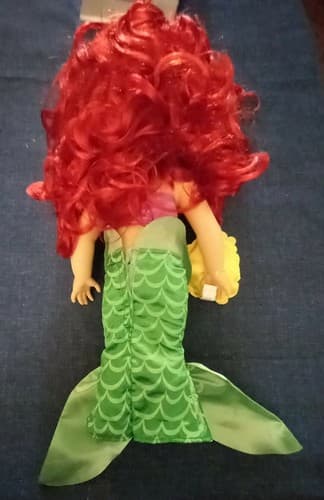 Disney Animator Ariel Toddler Doll 15 Inch with Flounder Little Mermaid - Thumbnail 3