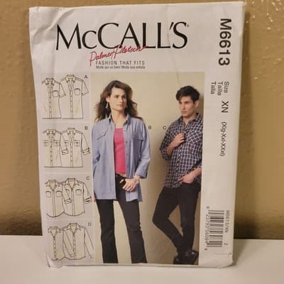 McCall’s M6613 Palmer Pletsch Men’s Shirt Sewing Pattern Size XN XL–XXXL - Image 1