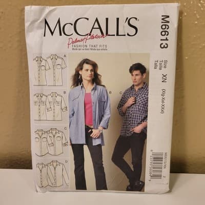 McCall’s M6613 Palmer Pletsch Men’s Shirt Sewing Pattern Size XN XL–XXXL - Thumbnail 2