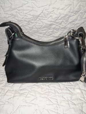Madden NYC Bag Purse Chunky Chain Handle Charms Removable Pouch 9.5"x5.5"x3.75" - Thumbnail 4