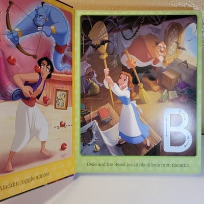 Disney H Is for Halloween ABC Book Hardcover Kids Interactive Flaps VG - Thumbnail 9
