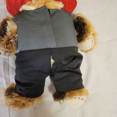 Build-A-Bear 16" Patchwork Bear dressed Marvel Mighty Thor outfit w/ Red Cape - Thumbnail 5