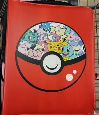 Pokemon Trading Card Binder with Zipper PU Leather 9 Pocket - 360 Card Capacity - Image 1