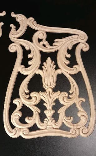 Acanthus Leaf Panels Furniture Applique Architectural Onlay 9 1/2" W X 15 5/8" H - Thumbnail 3