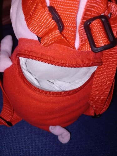 Peppa Pig Pink & Red Plush Backpack Stuffed Toy Animal with Zipper Pocket 3D - Thumbnail 8