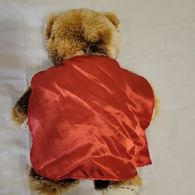 Build-A-Bear 16" Patchwork Bear dressed Marvel Mighty Thor outfit w/ Red Cape - Thumbnail 4