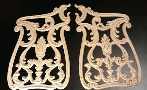 Acanthus Leaf Panels Furniture Applique Architectural Onlay 9 1/2" W X 15 5/8" H - Thumbnail 2