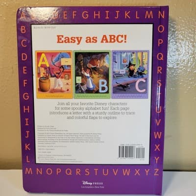 Disney H Is for Halloween ABC Book Hardcover Kids Interactive Flaps VG - Thumbnail 4