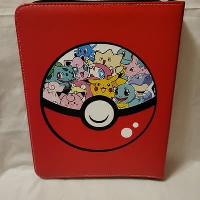 Pokemon Trading Card Binder with Zipper PU Leather 9 Pocket - 360 Card Capacity - Thumbnail 3