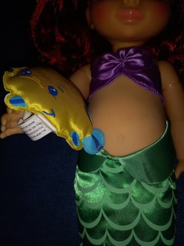 Disney Animator Ariel Toddler Doll 15 Inch with Flounder Little Mermaid - Thumbnail 4
