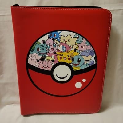 Pokemon Trading Card Binder with Zipper PU Leather 9 Pocket - 360 Card Capacity - Thumbnail 2