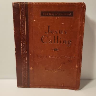 JESUS CALLING 365 Day Devotional Faux Leather LARGE PRINT by Sarah Young - Image 1