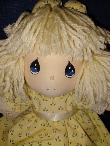 Vintage Precious Moments Plush Doll Applause 10"-11" Yellow Dress 1992! - Thumbnail 3