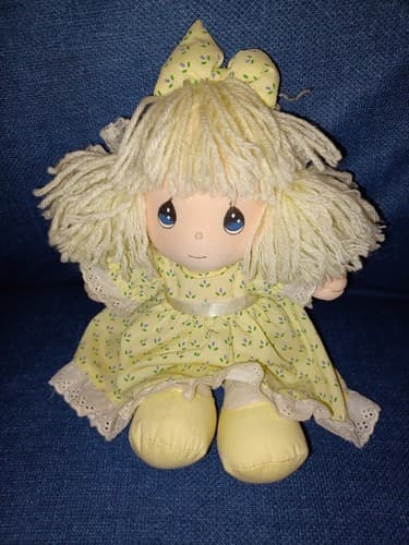 Vintage Precious Moments Plush Doll Applause 10"-11" Yellow Dress 1992! - Thumbnail 2