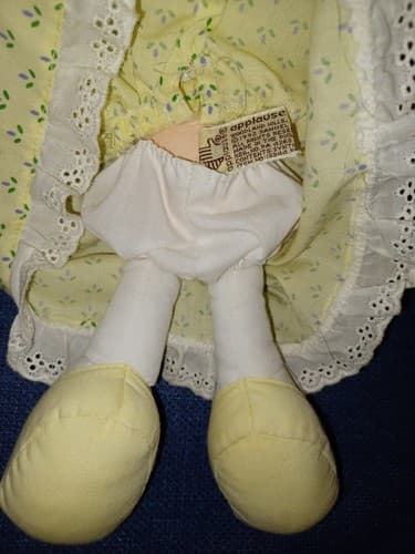 Vintage Precious Moments Plush Doll Applause 10"-11" Yellow Dress 1992! - Thumbnail 5