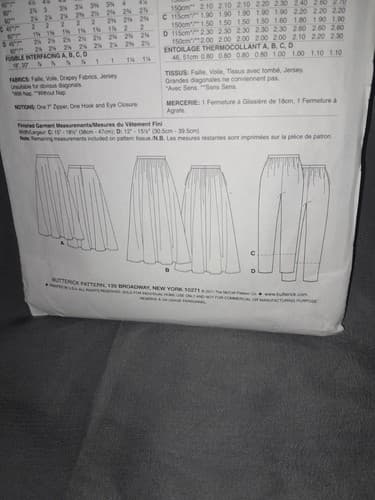 Butterick B5650 Fast & Easy Skirt & Pants Sewing Pattern Size 6 8 10 12 14 OOP - Thumbnail 3