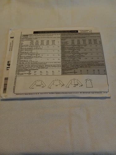 McCalls 2886 Misses 8 Great Looks Tops Blouse Shirt Pattern Size Lg 16 18 UC - Thumbnail 3