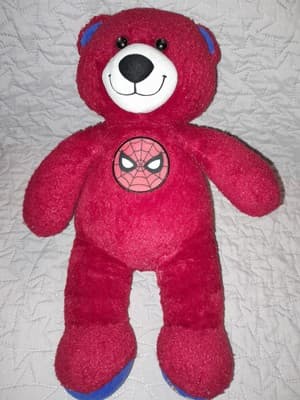 Build-A-Bear 16 inch Marvel Spider-Man Red Bear Plush Teddy Bear 2019 BABW - Image 1